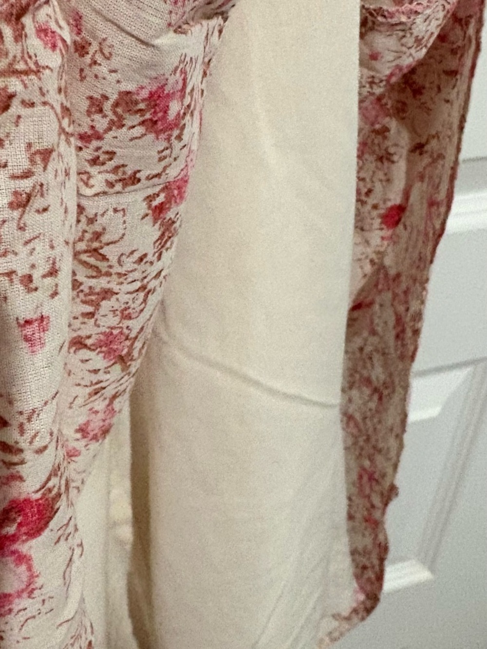 Sim and Sam 100% Cotton Floral Smocked Maxi Dress with Tie Front Size Medium - Picture 11 of 12